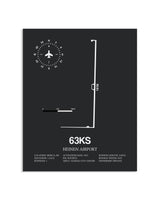 Gray Framed Heinen Airport layout wall art poster