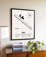 Paulding Northwest Atlanta Airport aviation wall décor in black wood frame