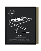 Unframed Capital City Airport map print poster