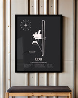 Frame color options for University Airport Wall Art