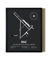 Unframed New Braunfels National Airport map print poster