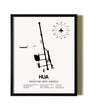 Framed Redstone Army Airfield wall art poster in black frame