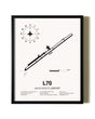 Framed Agua Dulce Airport wall art poster in black frame