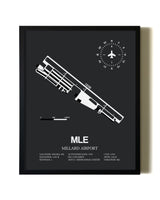 Unframed Millard Airport map print poster