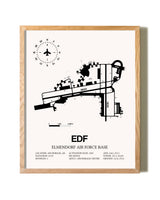 Elmendorf Air Force Base framed print in natural wood frame