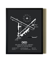Unframed Deland Municipal Airport-Sidney H Taylor Field map print poster