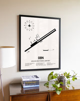 Keller Brothers Airport aviation wall décor in black wood frame