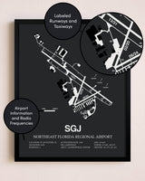 Northeast Florida Regional Airport poster size comparison chart