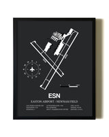 Unframed Easton Airport / Newnam Field map print poster