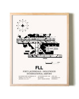 Fort Lauderdale / Hollywood International Airport framed wall art in white frame