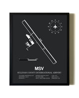Unframed Sullivan County International Airport map print poster