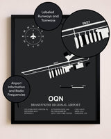 Brandywine Regional Airport poster size comparison chart