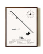 Perry County Municipal Airport aviation print in walnut frame