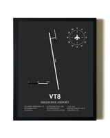 Unframed Shelburne Airport map print poster