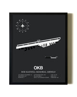 Unframed Bob Maxwell Memorial Airfield map print poster