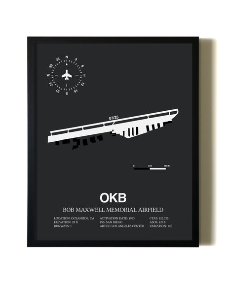 Unframed Bob Maxwell Memorial Airfield map print poster