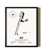 Framed Skylark Field Airport wall art poster in black frame