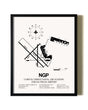 Framed Corpus Christi Naval Air Station (Truax Field) Airport wall art poster in black frame
