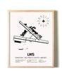Lewiston / Nez Perce County Airport framed wall art in white frame