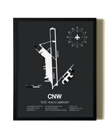 Unframed TSTC Waco Airport map print poster