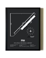 Unframed Pocatello Regional Airport map print poster