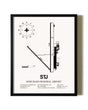 Framed Rosecrans Memorial Airport wall art poster in black frame