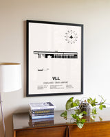 Oakland / Troy Airport aviation wall décor in black wood frame