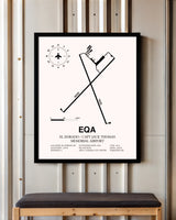 El Dorado / Captain Jack Thomas Memorial Airport framed poster displayed in an airplane hangar