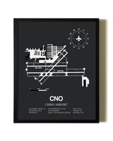 Unframed Chino Airport map print poster
