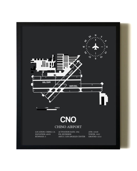 Unframed Chino Airport map print poster