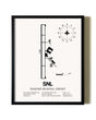 Framed Shawnee Regional Airport wall art poster in black frame
