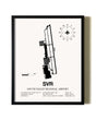 Framed South Valley Regional Airport wall art poster in black frame
