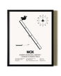 Framed Morris Municipal Airport-Charlie Schmidt Field wall art poster in black frame