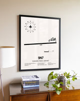 Farmers Pride Airport aviation wall décor in black wood frame