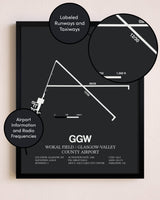 Wokal Field / Glasgow-Valley County Airport poster size comparison chart