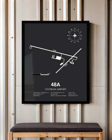 Frame color options for Cochran Airport Wall Art