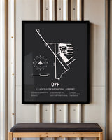 Frame color options for Gladewater Municipal Airport Wall Art