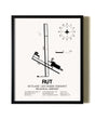 Framed Rutland / Southern Vermont Regional Airport wall art poster in black frame