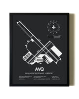 Unframed Marana Regional Airport map print poster
