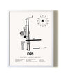 Dupont / Lapeer Airport airport map poster in oak frame