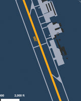 Closeup View of Asheville Regional Airport poster