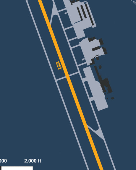 Closeup View of Asheville Regional Airport poster