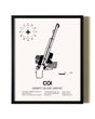 Framed Merritt Island Airport wall art poster in black frame