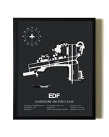Unframed Elmendorf Air Force Base map print poster