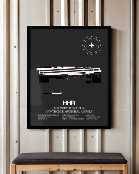 Frame color options for Jack Northrop Field / Hawthorne Municipal Airport Wall Art
