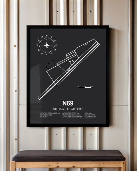 Frame color options for Stormville Airport Wall Art