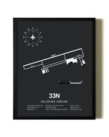 Unframed Delaware Airpark map print poster
