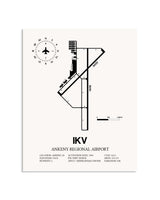 Gray Ankeny Regional Airport framed poster displayed in an airplane hangar