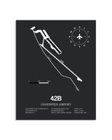 Gray Framed Goodspeed Airport layout wall art poster
