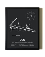 Unframed L. O. Simenstad Municipal Airport map print poster